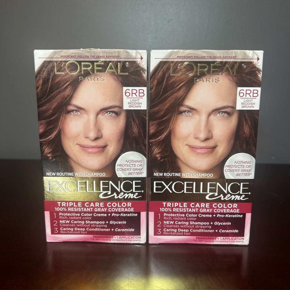 L'Oreal Excellence Creme 6RB Light Reddish Brown NIB